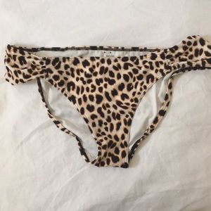 PINK leopard print bikini bottoms